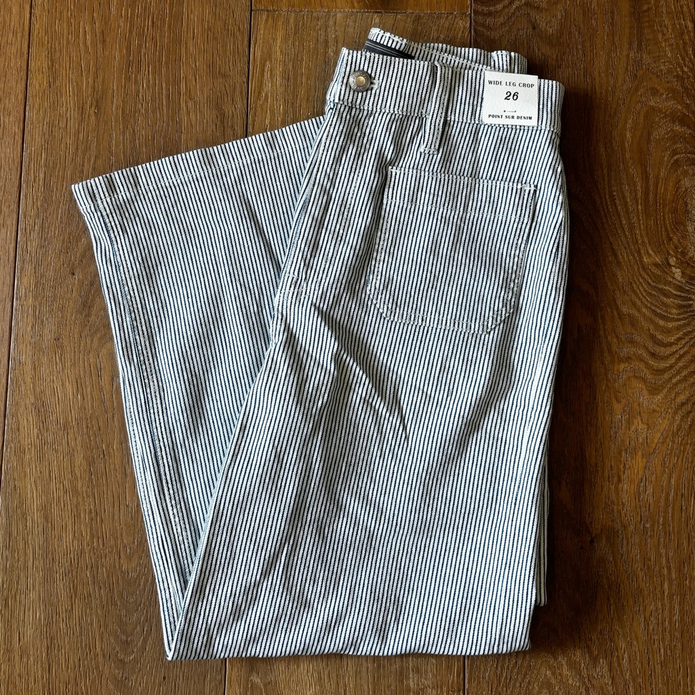 J. Crew Wide Leg Cropped Denim, Size 26